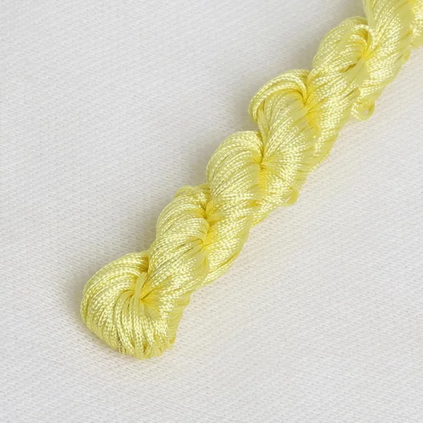 Light Yellow Новое поступление 1,0 мм Мерсеризованный для ручного вязания китайский узел макраме струна проволочный Корд с резьбой для домашнего использования - Цвет: Light Yellow