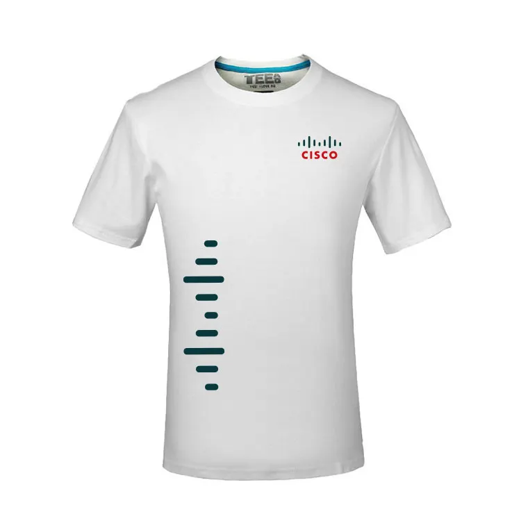 Белый Летние мужские женские повседневные футболки Cisco Мужские Женские топы Футболка с коротким рукавом - Цвет: Белый