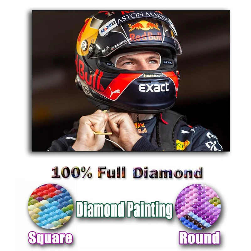 new 5D DIY diamond Painting Cross Stitch ful drill embroidery famous racing driver Diamond mosaic Home Decor Gift | Дом и сад
