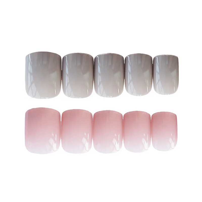 Накладные ногти для самостоятельного дизайна ногтей милые светло-серые розовые