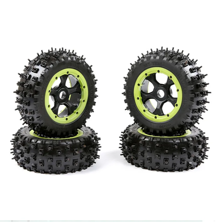 Металлическая шина для ногтей для 1:5 Traxxas X-MAXX LOSI 5IVE-T RV LT 195*70 мм - Цвет: 4 pieces of wheels