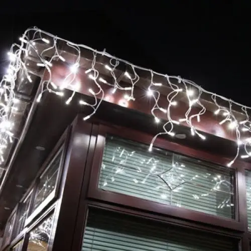 180 LED 6 м занавески светодиодные icicles огни лампы с хвостовой вилкой сосулька