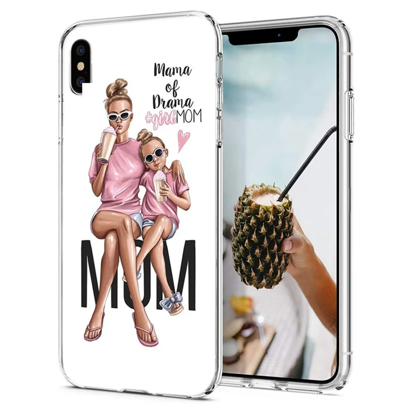 Чехол для iPhone 7 8 Plus 6 S/6 мягкий чехол из ТПУ дизайн Mom life flower X XS XR Max задняя крышка