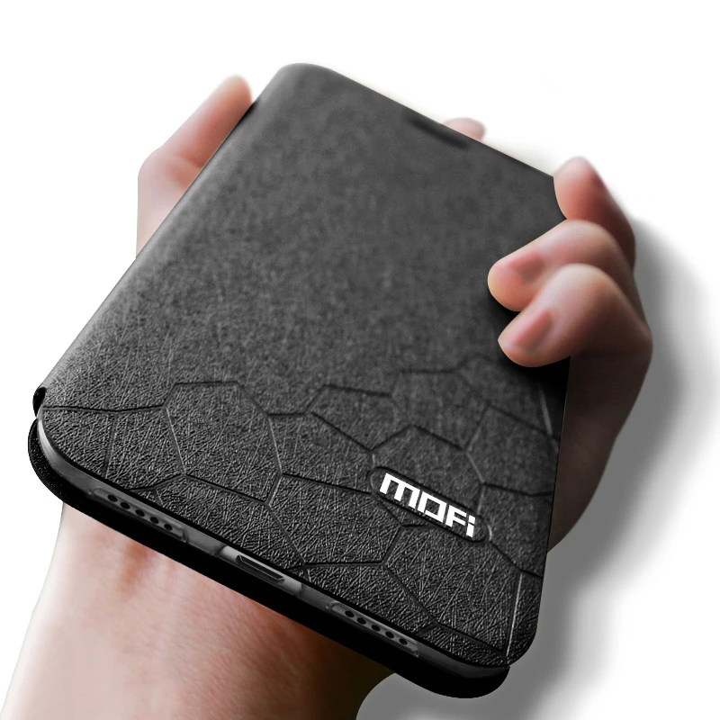 Mofi Original Luxury Leather Flip Phone Case For Xiaomi Mi 9 8 Play Note Max Shockproof Cover |