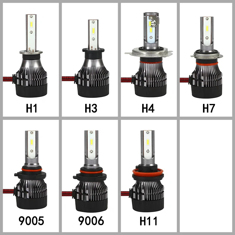 2 шт. автомобильный головной светильник H7 Led Mini H1 H4 H3 H11 H8 H9 9005 9006 6000K 10000lm