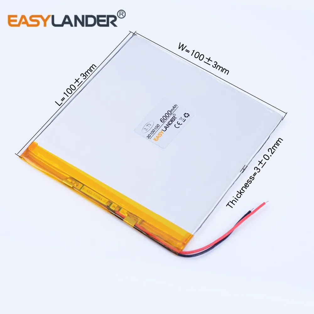 32100100 3,7 V 6000mAh литий-полимерная батарея для COLORbook tr 801 texet TM-7858 lrbis TZ 82 7 дюймов 8 дюймов 9 дюймов 33100100