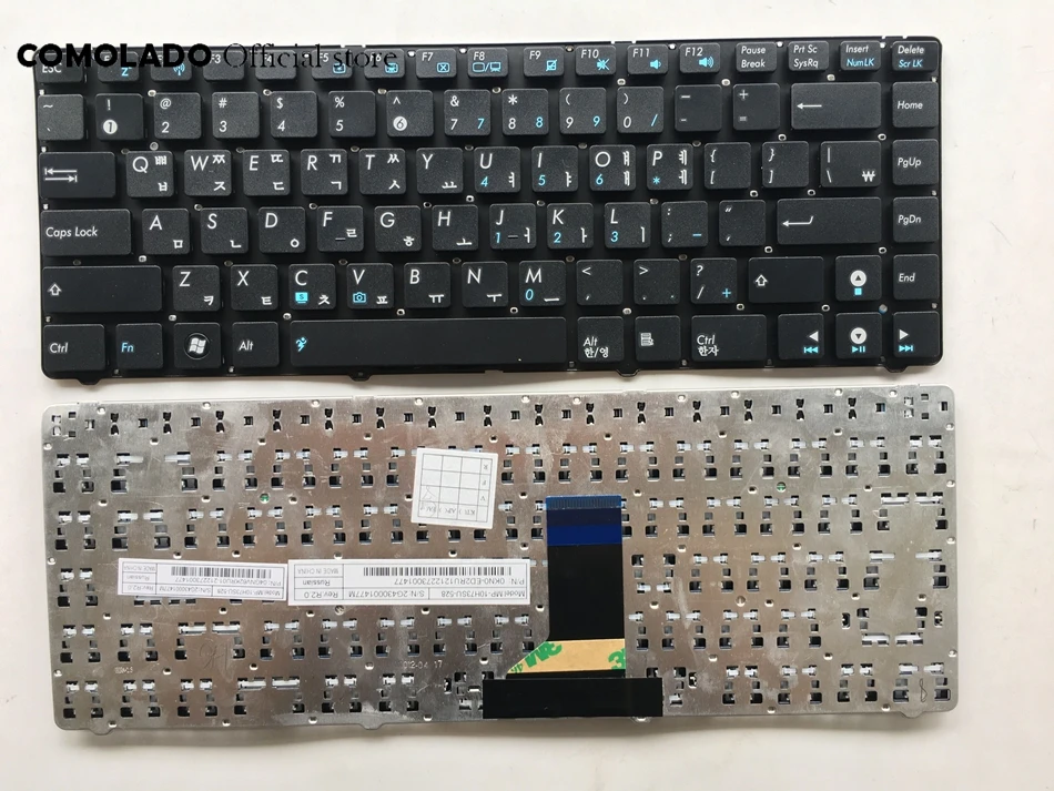 KR Корейская клавиатура для ASUS U36 U36SD U36SG U40SD U41J U41JF U41SV белый и черный без рамки