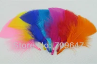 100pcslot 4 7cm turkey plumage feather tips mixed colorsloose turkey feathers for jewelry makinghats craftsplume decoration
