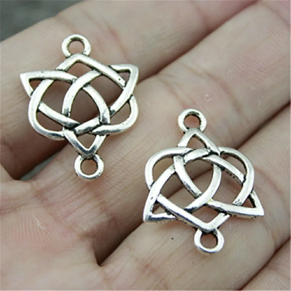 WYSIWYG 5 шт. 25x19 мм соединитель для ювелирных изделий|symbol charms|charm charmknot charm |
