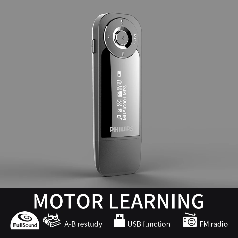 Philips 8 Гб мини музыкальный MP3 плеер USB студенческие спортивные бег клип с наушниками FM радио Walkman SA1208