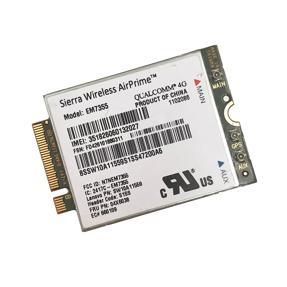 

Sierra Gobi5000 EM7355 LTE 4G WWAN FRU 04W3801 NGFF Wifi Card For Lenovo T440 X240 W540 T440P T431S