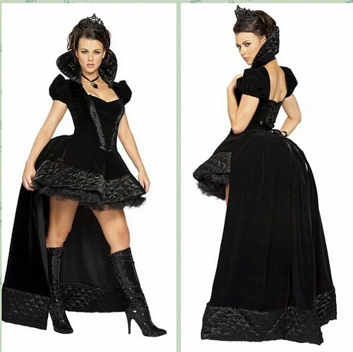 Carnival party Halloween vampire costume cosplay sexy hot black dress Evil Queen clothing queen Ds costumes nightclub uniform |