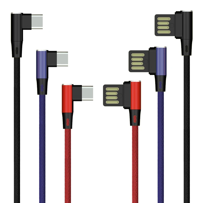 

90 Degree Cable For Apple iPhone X 8 7 6 6S Plus iOS 8 9 10 11 Fast Charging Reversible USB Charger Data L Bending Cables 50pcs