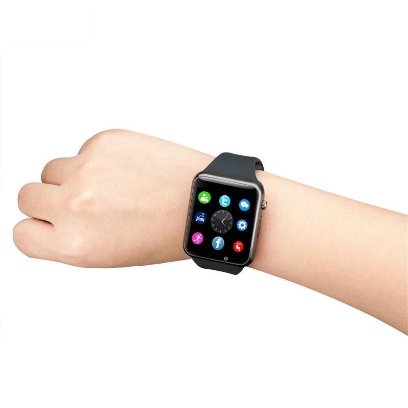 A1 Bluetooth Smartwatch Спорт Шагомер Sim-карты Камеры Релох inteligente для Телефона ПК Apple Watch fit