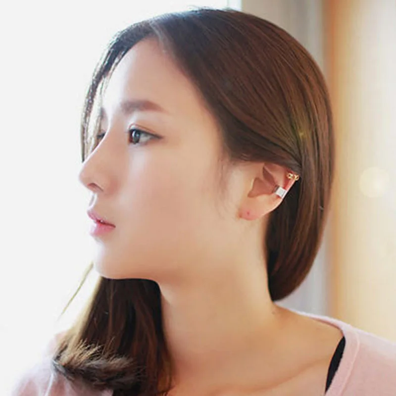 Новинка модная пустая любовь сердце звезды луночка снежинка без пирсинга для уха