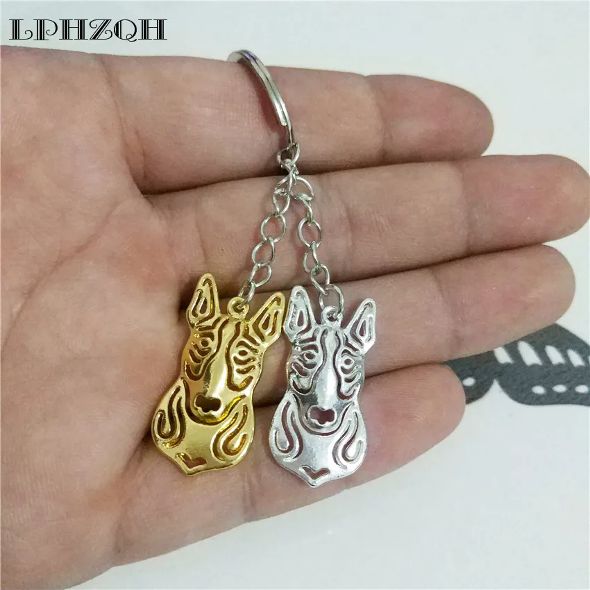 LPHZQH модная цепочка для ключей щенков собак Бультерьера женская сумка шарм