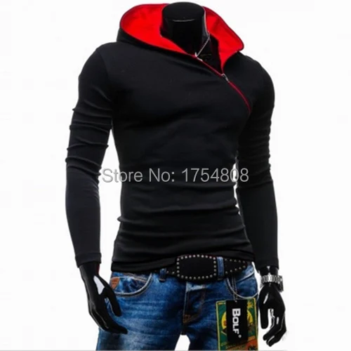 2015 New Fashion Brand Casual Winter Men's Jacket Diagonal zipper Slim Fit Hoodies Men High Quality Sports Hoody Sweatshirts | Мужская