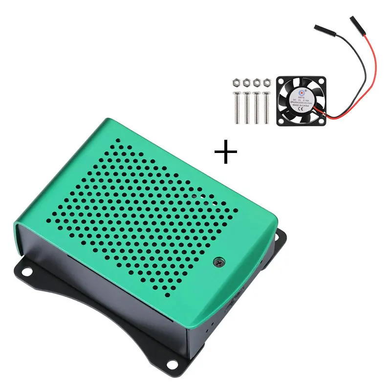 Для Raspberry Pi 3 Model B+ алюминиевый чехол, металлический корпус, серебристый, зеленый, черный чехол RPI 3 Box, совместимый для Raspberry Pi3, Модель B - Цвет: as picture