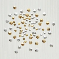 nail conch 3d art 100pc silvergold 2size 3mm5mm alloy glitter manicure for nail decals charm 3d nail art decorations cjmix