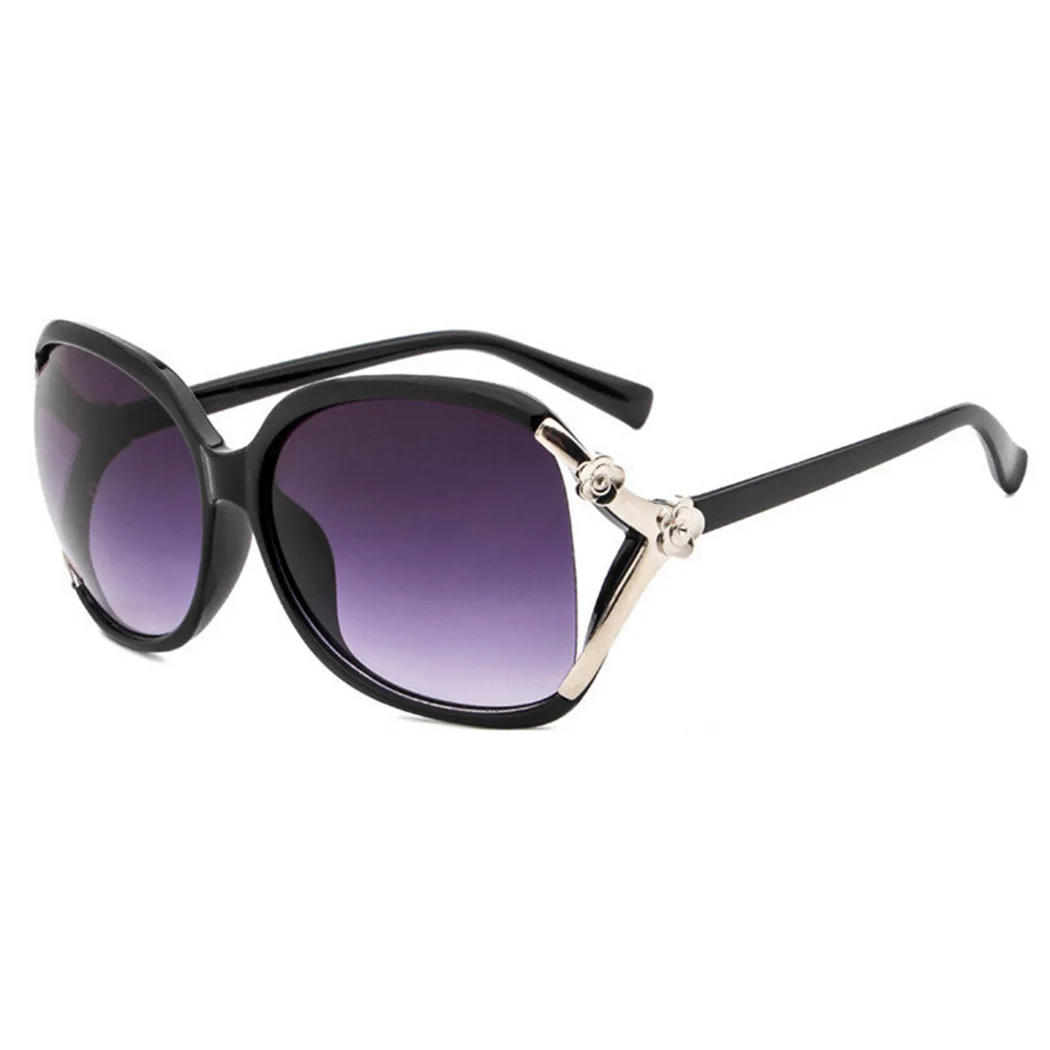 Новинка платье с цветочным узором большой оправой зеркальные солнечные очки Для