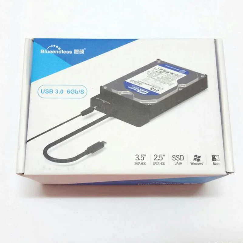 Адаптер с USB 3 0 на SATA для 2 5 дюймов дюйма HDD/SSD конвертер функцией OTB кабель