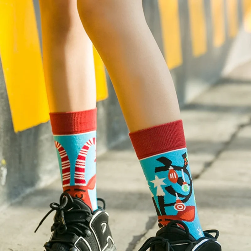 Тыква пиво Хэллоуин женские забавные носки повседневные сумасшедшие длинные