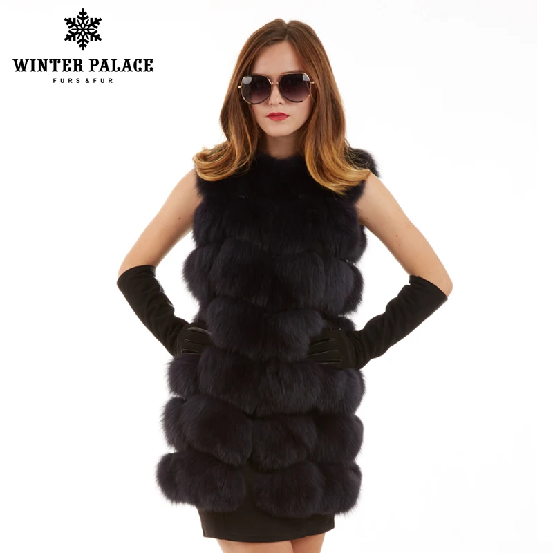 New Fashion Winter Lady Natural Fox Fur Vest Women's Real Genuine Leather Jacket Overcoat Girl's Coat | Женская одежда