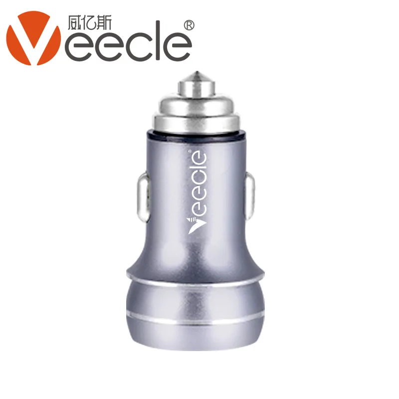 Алюминиевый автомобильный прикуриватель с двумя USB портами 3 4 А|Зарядные