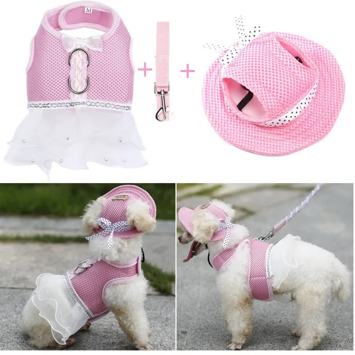 

Dog Dress Cute Princess Lace Skirt Pets Wedding Dress High Quality Clothes Supplies Pet Apparel Drop Shipping-Mesh