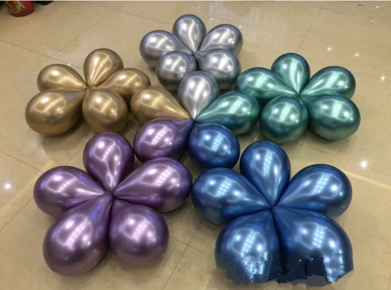 Блестящие металлические жемчужные латексные воздушные шары 10 шт. 12 дюймов