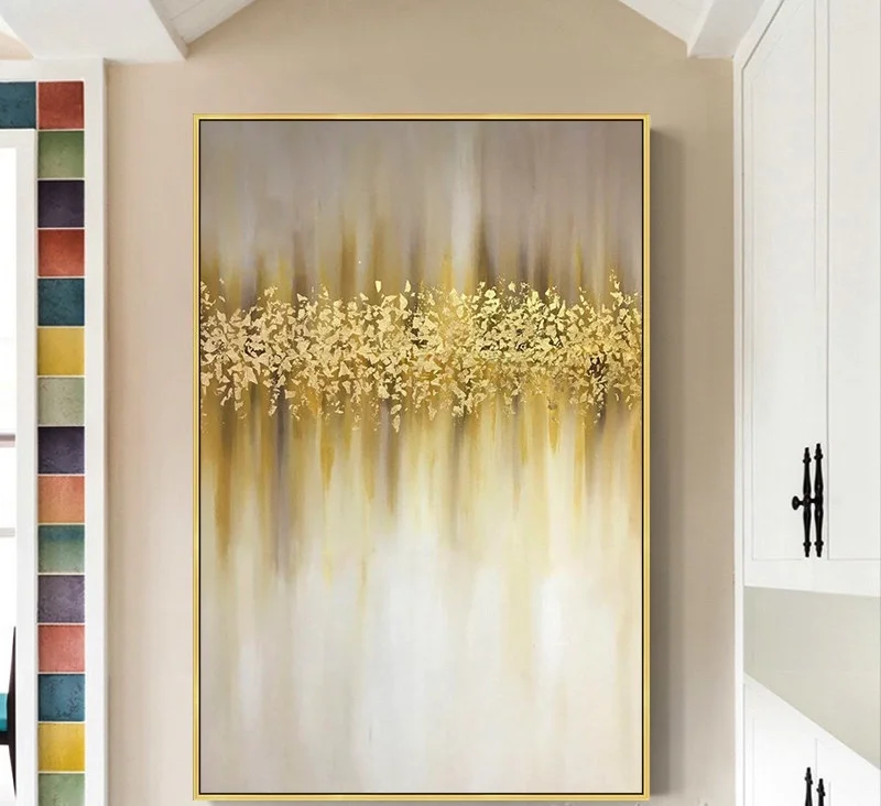 Large size handmade Oil Painting Modern painting art Abstract golden Trees canvas for home decor wall pictures | Дом и сад