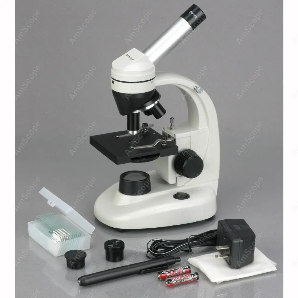 Science Биологический микроскоп-поставка AmScope 40X-1000X прочный светодиодный студент