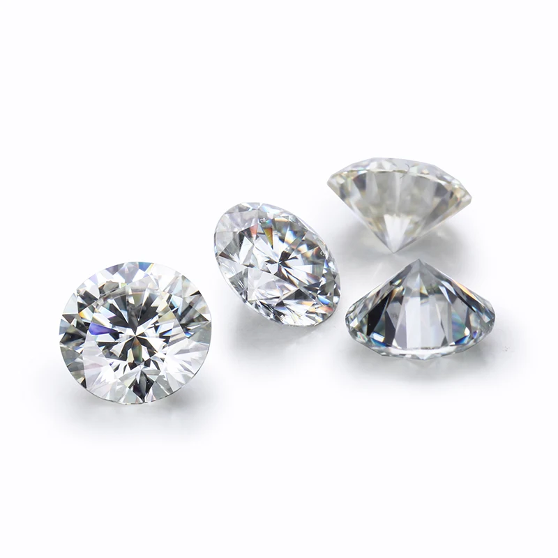 

Round Brilliant Cut 0.5ct 5mm IJ Color Lab Created Moissanites stone