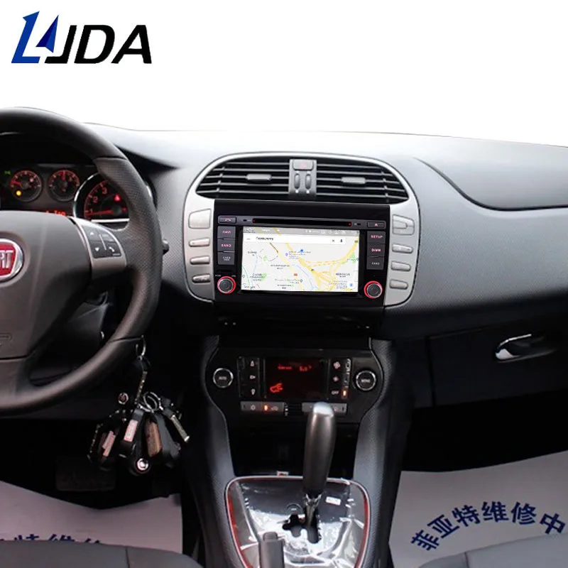 Автомобильный мультимедийный плеер LJDA Android 10 0 для Fiat Bravo 2007 2010 GPS навигация DVD CD