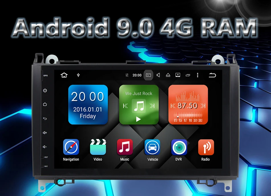 Eunavi 2 Din Android 9,0 автомобильный DVD мультимедийный плеер для Benz Sprinter Vito W169 W245 W469 W639 B200 радио головное устройство gps стерео