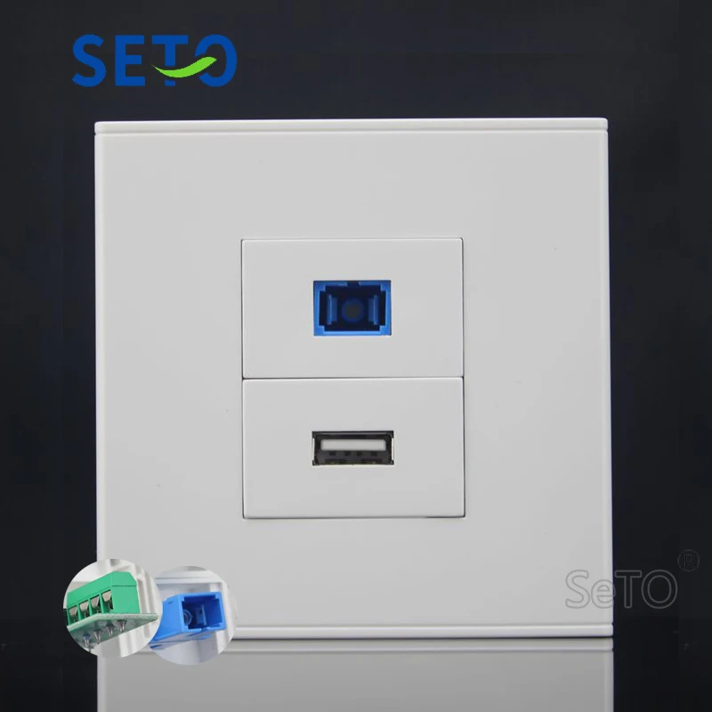 SeTo 86 Тип оптический SC + USB разные телефонные панели Выходная настенная пластина