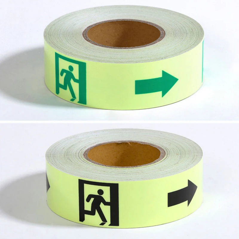 5CM X 5M Self-adhesive Sticker Removable Luminous Tape Fluorescent Glowing Dark Striking Warning | Безопасность и защита