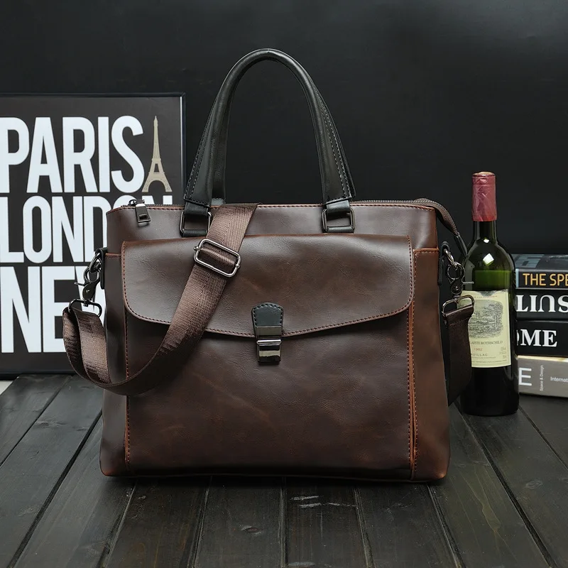 

2019 Postman Business Briefcase Luxury Messenger Handbags Male Laptop Bag Office Computer Handbags Men Shoulder Bag