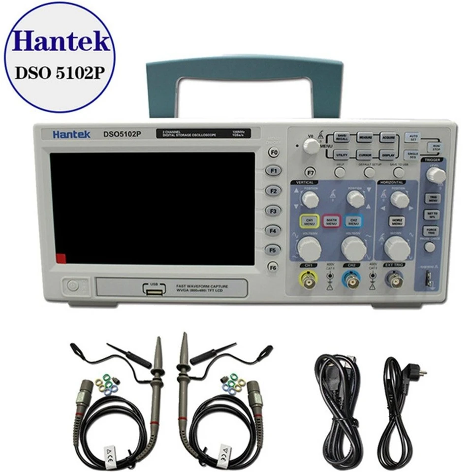 Hantek DSO5072P/DSO5102P/DSO5202P Digital Storage Oscilloscope 2channels 1gsa/s 7'' Tft Lcd Better Than- Ads 1102cal | Инструменты