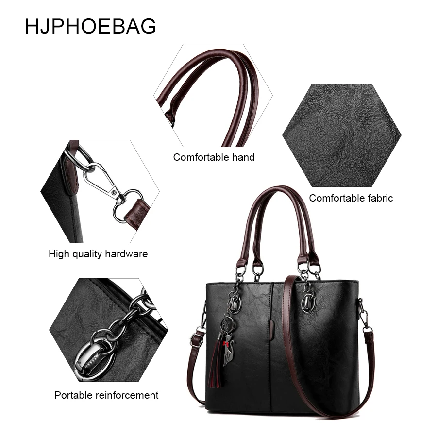 HJPHOEBAG, Модные женские Сумки из искусственной кожи, женские сумки-мессенджеры, сумки с кисточками, дизайнерские сумки через плечо YC208