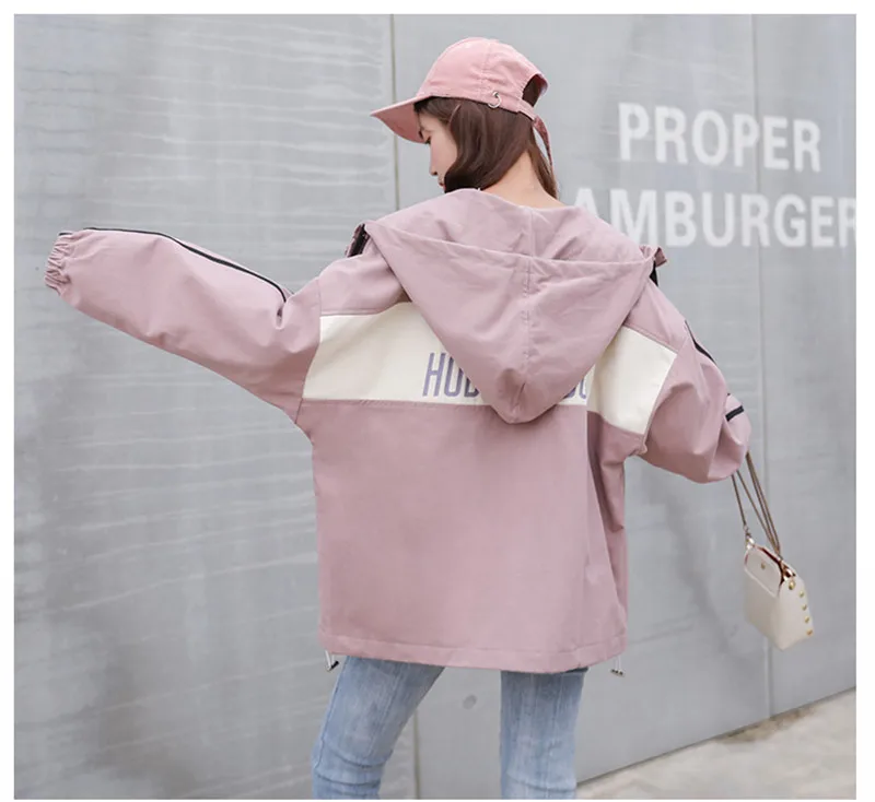 2018 модная женская куртка с длинным рукавом Harajuku ветровка пальто верхняя одежда
