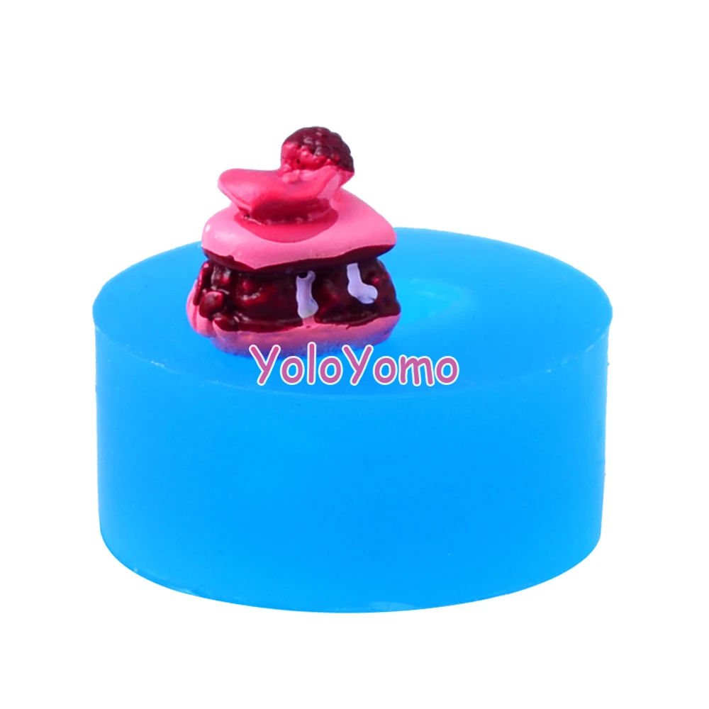 G532yl 11.5 мм 3D Торт Гибкая силиконовая форма для помады Sugarcraft миниатюрный Еда Cookie