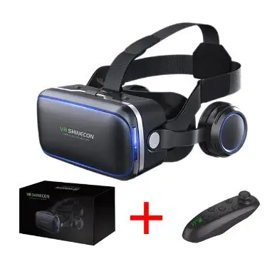 Shinecon 6,1 VR Виртуальная реальность 3D очки Google Cardboard VR гарнитура коробка очки гарнитура шлем для смартфона - Цвет: Белый