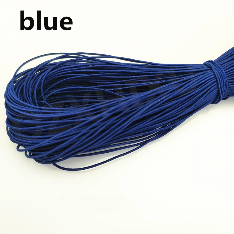 blue 10 yardsHigh-Elastic 1mm Colorful Round Elastic Band Round Elastic Rope Rubber Band Elastic Line DIY Sewing Accessories AA7678 - Цвет: blue