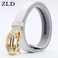zld women belt luxury famous fashion designer brand high quality genuine leather strap automatic ratchet buckle belts for dress