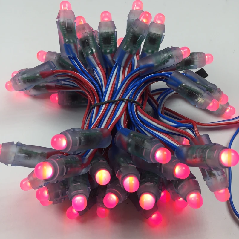 500 шт. DC12V/DC5V 12 мм WS2811 Светодиодный пиксельный модуль черный/зеленый/белый/RWB