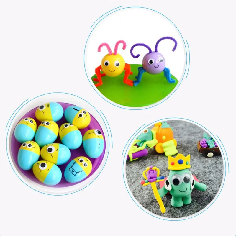 

150pcs Self-Adhesive Plastic Safety Eyes With 75pcs Flat Noses For Bear Doll Puppet Handmade Crafts Children DIY Toys