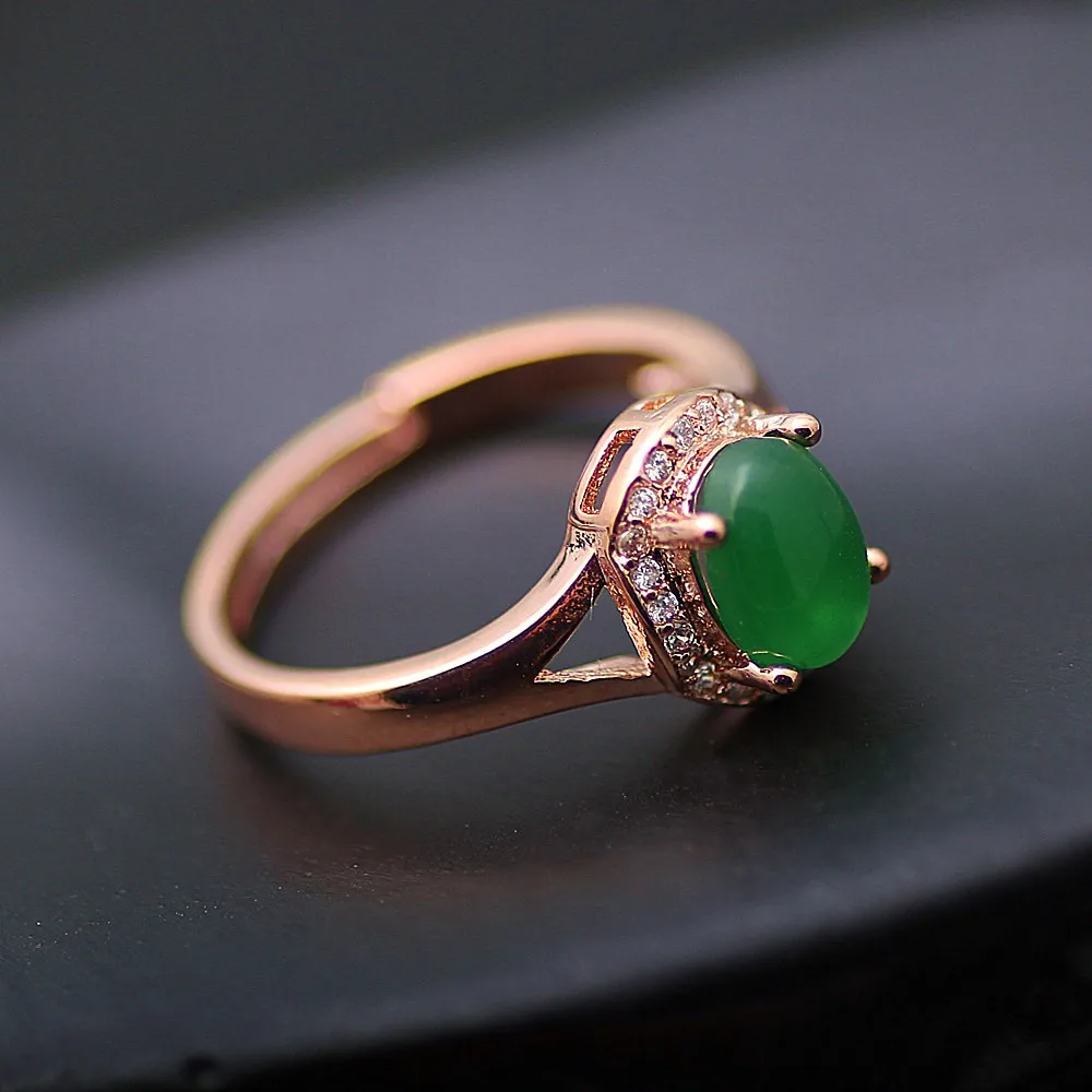 Fashion jewelry exquisite rose gold inlaid natural ring modern beautiful for women charm open | Украшения и аксессуары