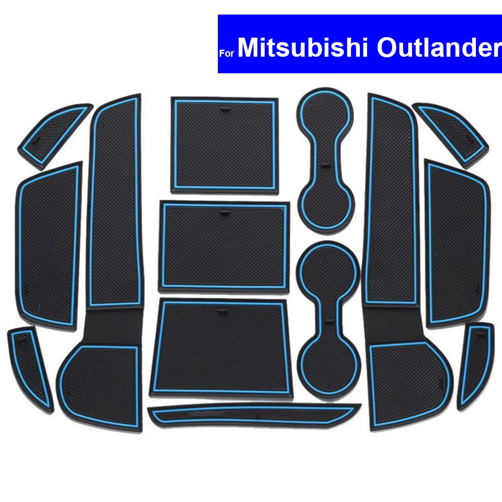 14 шт. коврики для автомобильных ворот ковров держатель чашки Mitsubishi Outlander 2013 2014 2015