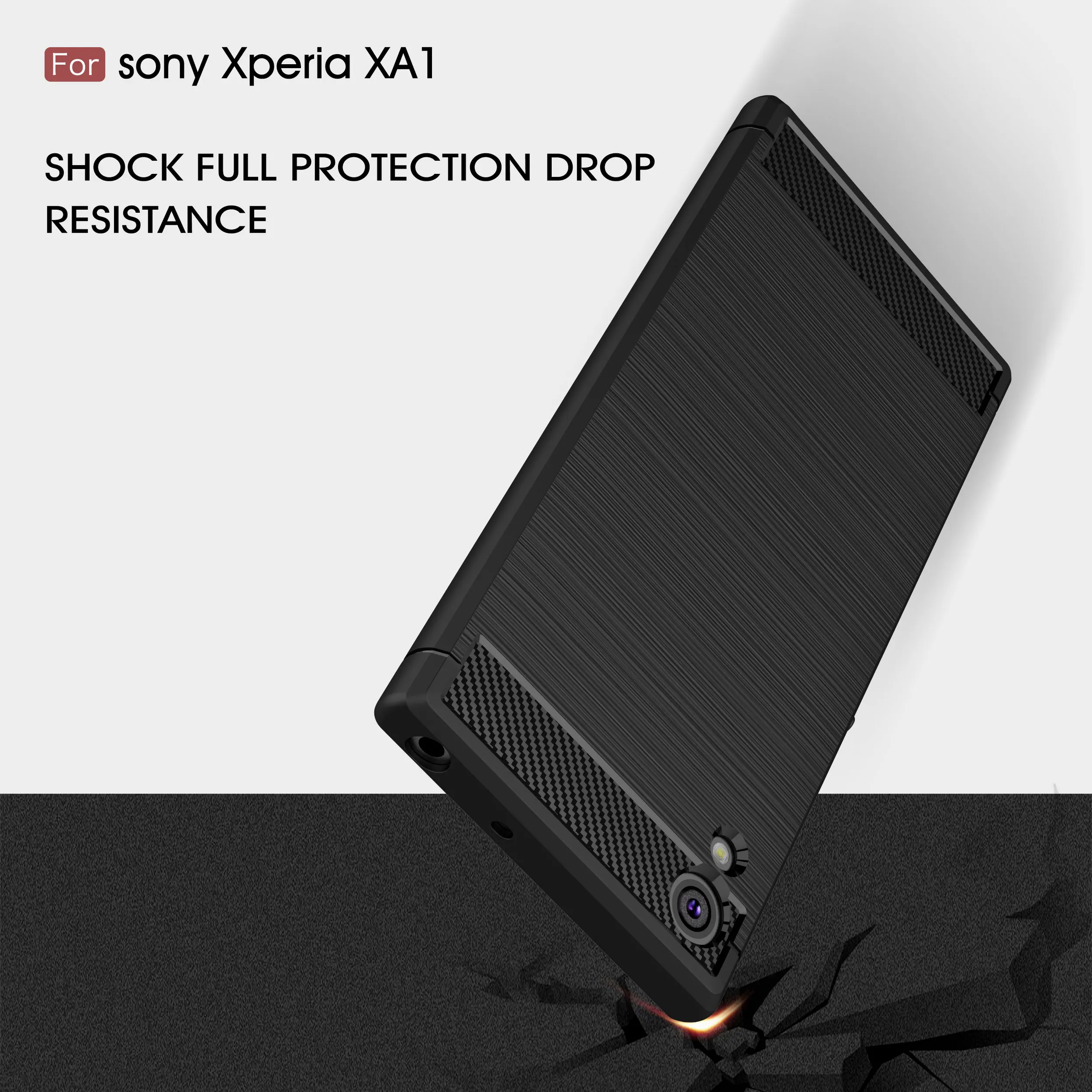 TPU Case for Sony Xperia XA1 Dual G3116 G3112 Soft Silicone Carbon Fibe Mobile Phone Cover XA 1 G3121 Coque |